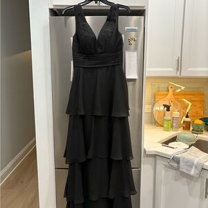 Chic Black Layered Maxi Dress
